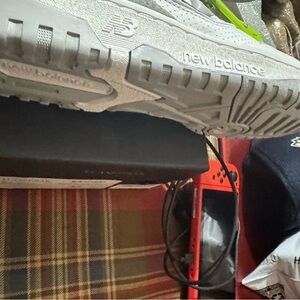 New Balance Gray and Green Sneakers